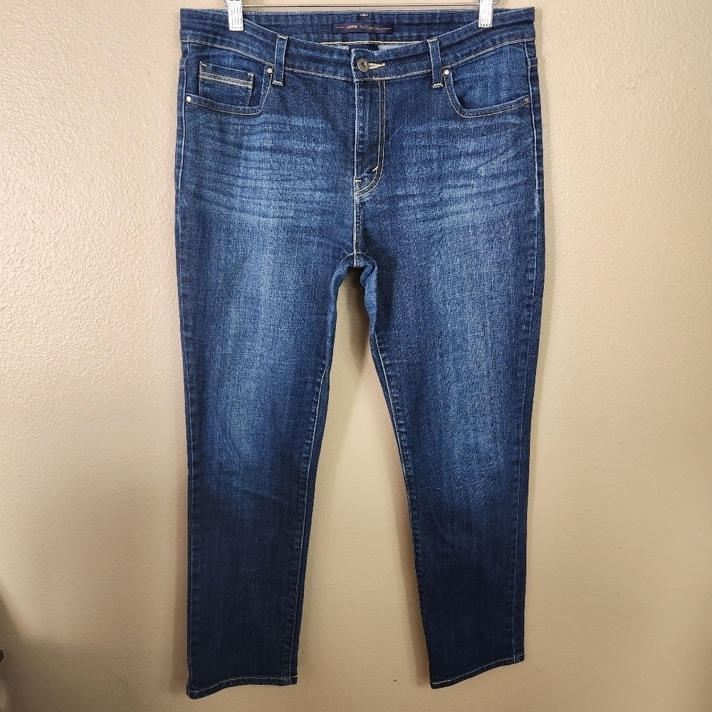 Levis "The Original Jean" Womens Curvy Medium Wash Mid Rise Skinny-Size 14 S/C